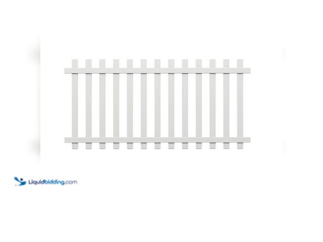 Lot 49-5414240 - (10) Vernada Glendale 4 ft. H x 8 ft. W White Picket Vinyl Fence Panel, Model # 73013796, Unused, sc...