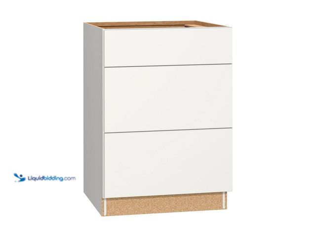 Lot 49-5508342 - Hampton Bay
Westfield Feather White Shaker Stock Assembled Drawer Base Kitchen Cabinet (24 in. W x ...