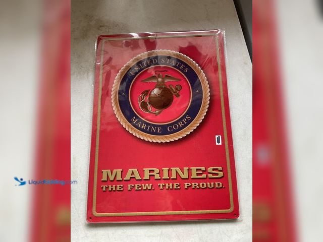 Lot 49-3503742 - Metal Sign NEW METAL COLLECTOR SIGN “UNITED STATES MARINE CORPS” MEASURES APPROXIMATELY 12 INCH BY 1...