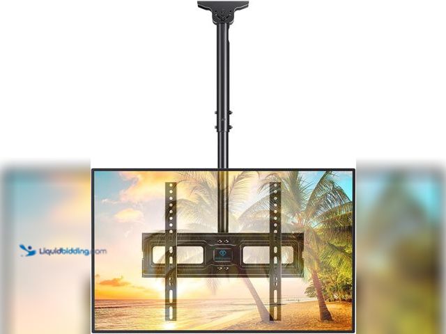 Lot 49-5560015 - PERLESMITH Ceiling TV Mount for 26-65 inch Flat Screen Displays, Max VESA 400x400mm, Hanging Adjusta...