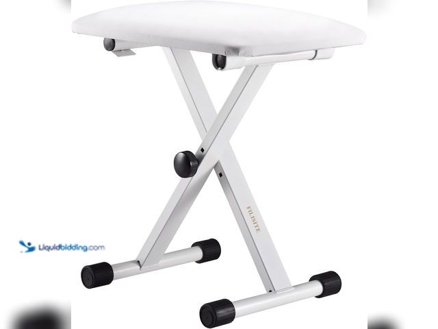 Lot 49-5546028 - Keyboard Bench X-Style Height Adjustable Padded Cushion Foldable Stool Portable Seat Keyboard Chair ...