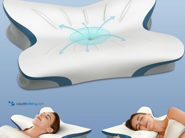 Lot 49-3463542 - Cervical Pillow for Neck Pain Relief - Ergonomic Neck Pillow for Sleeping Contour Memory Foam Pillow...