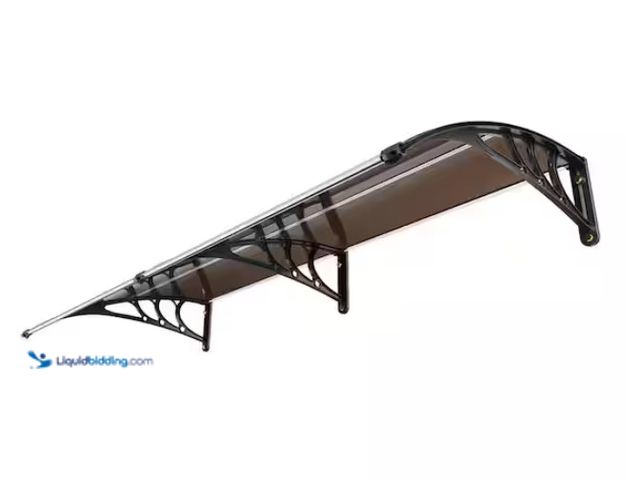 Lot 49-1574702 - VEVOR Window Door Awning Canopy, 80 in. x 40 in. Polycarbonate, UV & Weather Protection Awning, Snow...