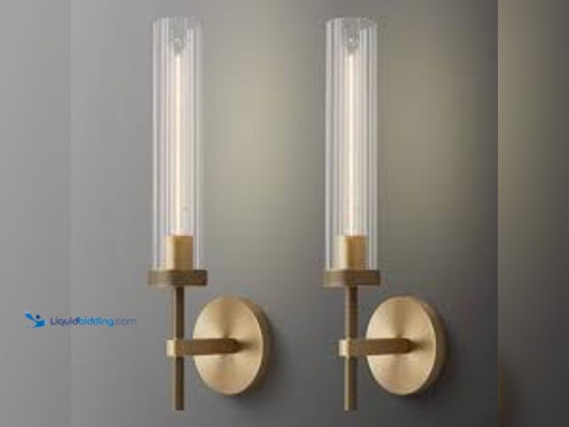 Lot 49-5415225 - YUYI 19 in. 1-Light Gold Wall Sconce, Modern Wall Light with Glass Tube for Living Room, Dining Room...