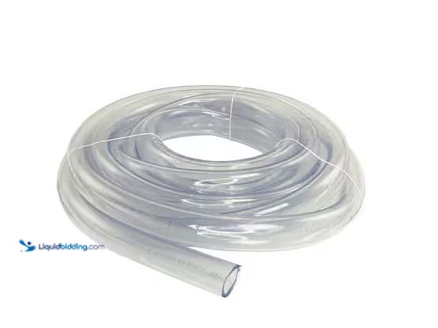 Lot 49-5573567 - Everbilt
1-5/8 in. O.D. x 1-1/4 in. I.D. x 25 ft. PVC Clear Vinyl Tube, Unused