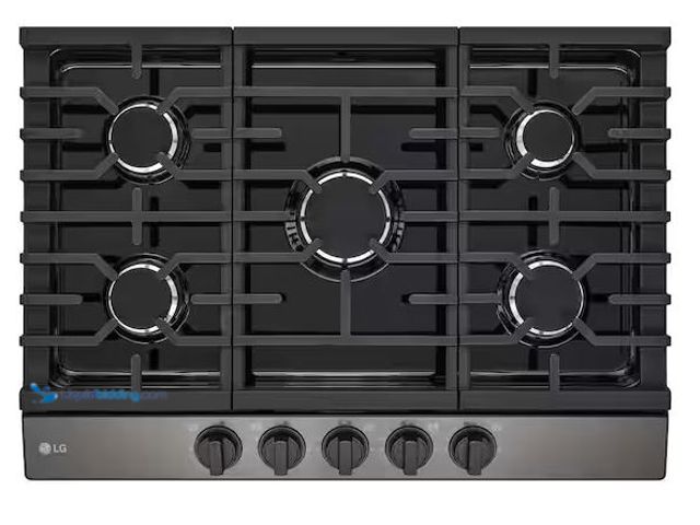 Lot 49-5486864 - LG
30 in. Gas Cooktop in Black Stainless Steel with 5 Burners and EasyClean 
Internet # 324905110...