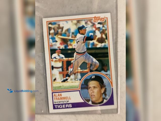 Lot 49-5467321 - Other AWESOME DETROIT TIGERS ALAN TRAMMELL AUTOGRAPHED BASEBALL CARD