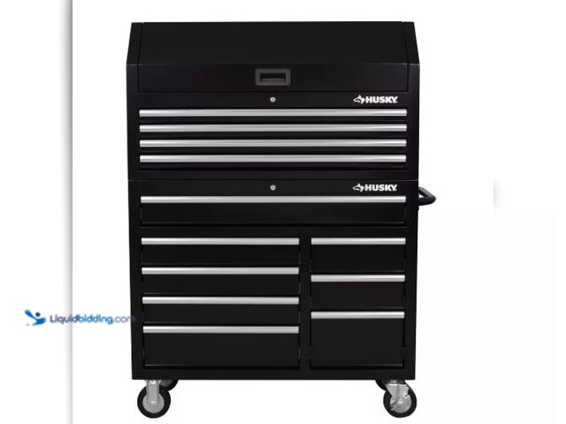 Lot 49-1527961 - Husky Tool Storage 42 in. W x 18 in. D Standard Duty Black Tool Chest, Model # H42CH4TR8BLK, New. NO...