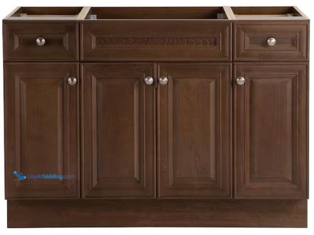 Lot 49-1565903 - Glacier Bay Glensford 48 in. W x 22 in. D x 34 in. H Bath Vanity Cabinet without Top in Butterscotch...