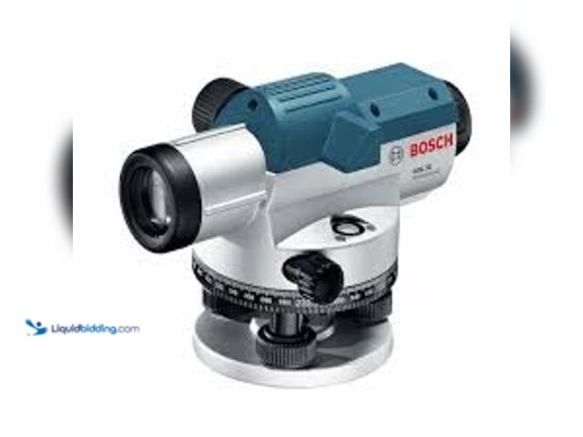 Lot 49-5483941 - Bosch 5.6 in. Automatic Optical Level Kit with a 32x Magnification Power Lens (3-Piece) Model # GOL ...