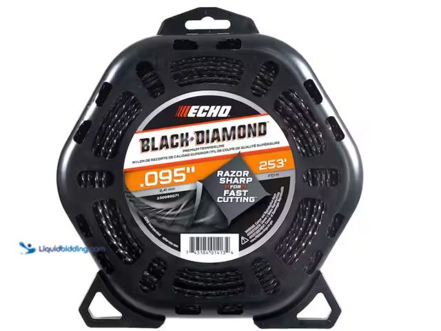 Lot 49-1534775 - (2) ECHO .095" Black Diamond Trimmer Line (253 ft.) Large Clam, Model # 330095071, Unused, (2 Spools...