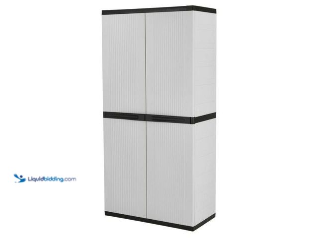 Lot 49-5538653 - HDX
Premium One 35 in. W x 71.7 in. x 18.5 in. D 4-Shelf Resin Freestanding Cabinet in Grey. Model ...
