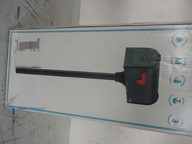 Lot 49-1629172 - Architectural Mailboxes Elite Black, Medium, Galvanized Steel, Mailbox and Post Kit Mailbox, Model #...