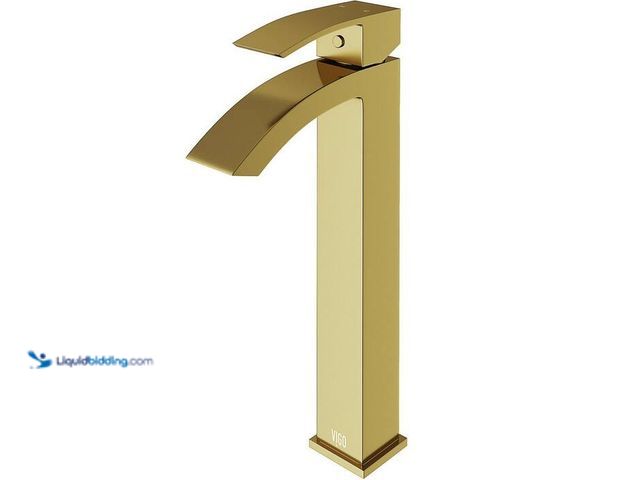 Lot 49-2024066 - VIGO Duris Single Handle Single-Hole Bathroom Vessel Faucet in Matte Brushed Gold. Model # VG03007MG...