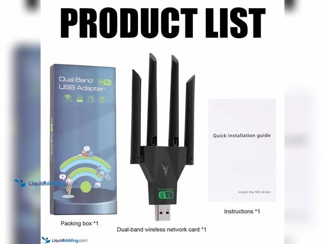 Lot 49-1999992 - USB 3.0 Wireless WIFI Adapter 1300Mbps Long Range Dongle Dual Band 2.4/5Ghz - NEW - High speed trans...