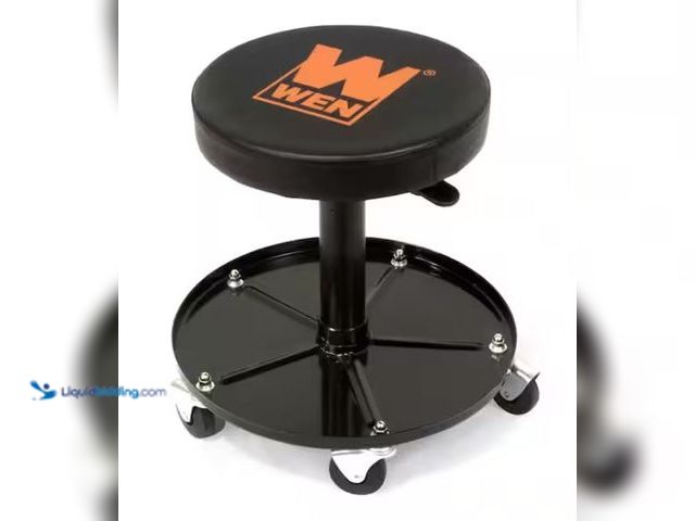 Lot 49-2001229 - WEN 300 lbs. Capacity Pneumatic Rolling Mechanic Stool, Model # 73012T, Unused, Has attachments.   R...