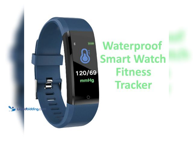 Lot 49-1616206 - Waterproof Smart Watch Fitness Tracker Blue - NEW -  Tracks real-time heart rate automatically, cont...