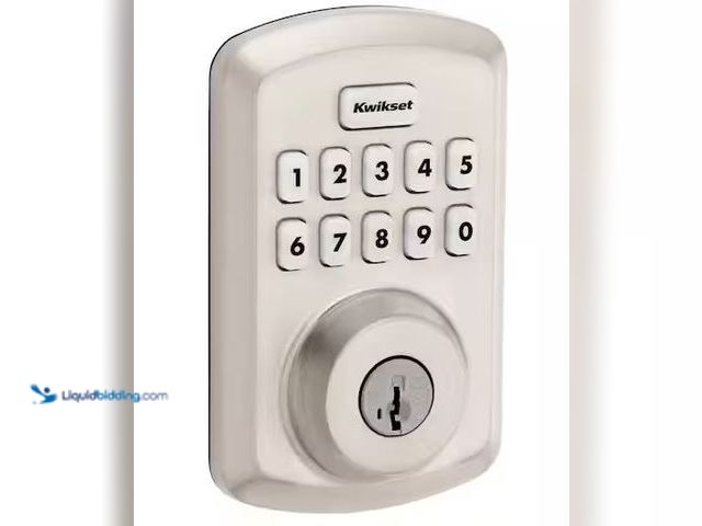 Lot 49-5460442 - Kwikset
Powerbolt 250 10-Button Keypad Satin Nickel Transitional Electronic Deadbolt Door Lock Inte...
