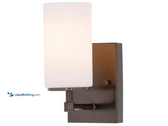 Lot 49-5559553 - Generation Lighting Alturas 4.375 in. Brushed Oil Rubbed Bronze Modern Contemporary Wall Sconce Vani...