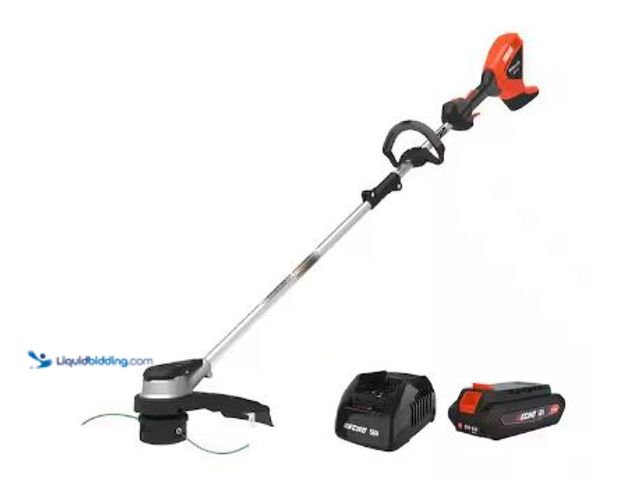 Lot 49-1625312 - ECHO 56V 16 in. Brushless Cordless Battery Straight Shaft String Trimmer with Speed-Feed Head and 2....