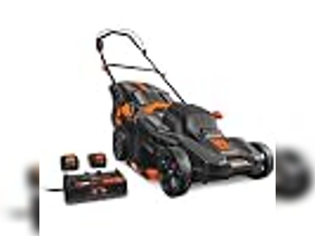 Lot 49-2024830 - WEN 20839 20V Max 2-in-1 19-Inch Cordless Brushless Lawn Mower and Mulcher with Two 5Ah Batteries an...