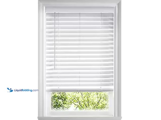 Lot 49-1568844 - Lot of (2) Home Decorators Collection White Cordless Faux Wood Blinds for Windows with 2 in. Slats -...