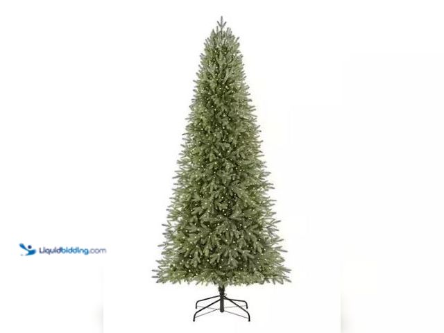 Lot 49-1544821 - Home Accents Holiday 7.5 ft. Jackson Noble Fir Slim LED Pre-Lit Artificial Christmas Tree T4, Model ...