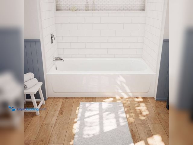 Lot 49-2004263 - Bootz Industries Aloha 60 in. x 30 in. Alcove Soaking Bathtub with Left Drain in White, Model # 011-...