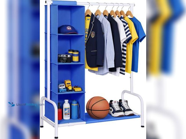 Lot 49-5488380 - Univivi Kids Dress Up Rack with Hanging Organizer, Child Dress Up Storage for Hanging Clothes, Dance...