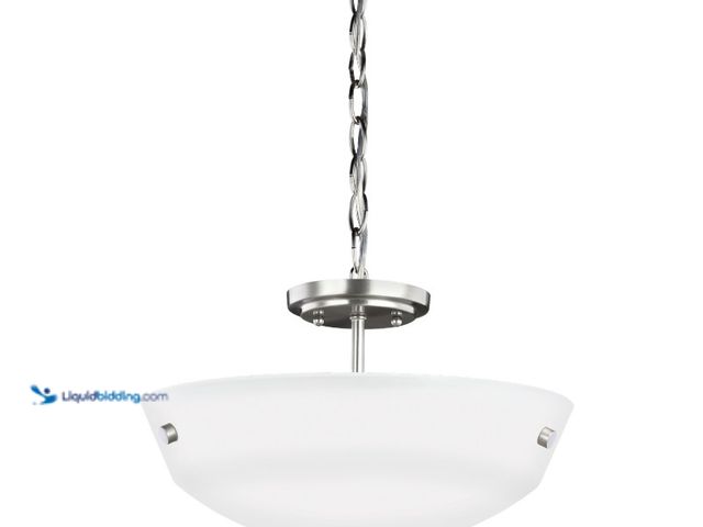 Lot 49-5552453 - Two Light Semi-Flush Convertible Pendant. SKU:  307542. New