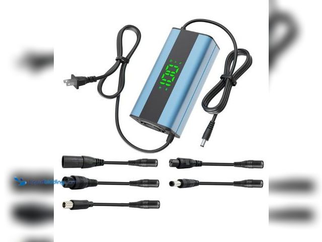 Lot 49-1577247 - 42V 2A Electric Scooter Charger 5 in 1 Plugs Universal, for 36V Electric Scooter Ebike Lithium Batte...