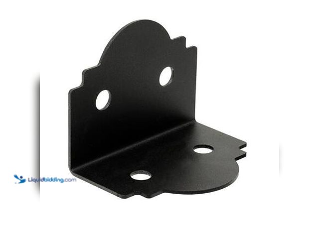 Lot 49-5581860 - QTY 3 - Simpson Strong-Tie Outdoor Accents Mission Collection ZMAX, Black Powder-Coated 90-degree An...