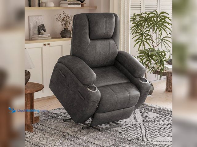 Lot 49-3548124 - LACOO
Electric Power Lift Recliner Chair (Leathaire) with Massage for Elderly, Single Sofa with 2 C...