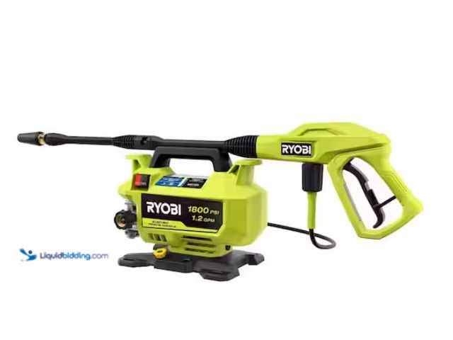 Lot 49-1574966 - RYOBI 1800 PSI 1.2 GPM Cold Water Corded Electric Pressure Washer, Model # RY141803, Slightly used, ...