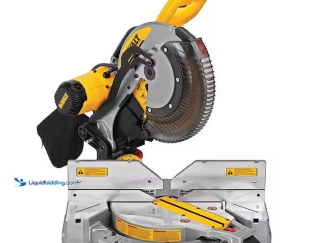 Lot 49-1557692 - DEWALT 15 Amp Corded 12 in. Compound Double Bevel Miter Saw, Model # DWS716, Slightly used, Unable t...