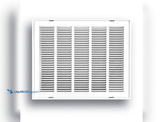 Lot 49-3565609 - Everbilt 24 in. x 24 in. Aluminum Fixed Bar Return Air Filter Grille in White. Model # EA29024X24., ...