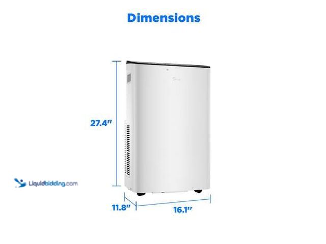 Lot 49-5554030 - Midea 8,000 BTU Smart Portable Air Conditioner for Rooms up to 350 Sq. Ft. with Remote, 3 Speeds, Du...