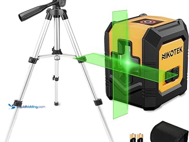 Lot 49-3528724 - Laser Level with Tripod, Self-Leveling Green Beam Horizontal and Vertical Cross-Line Laser for Home ...