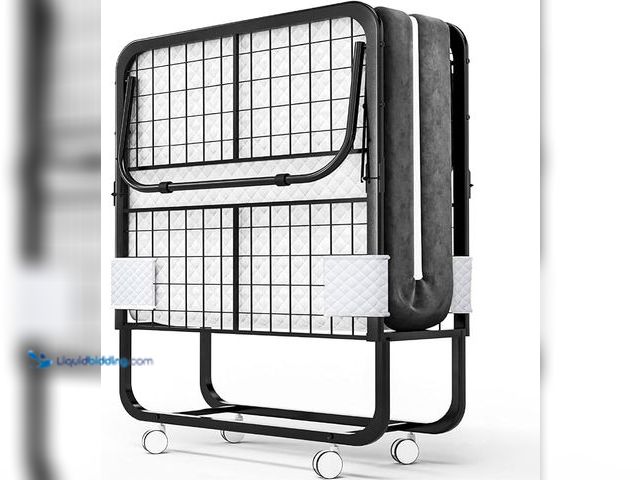 Lot 49-1548430 - EconoHome Folding Bed with Mattress - 75x31 Cot Size Frame - Portable Rollaway Guest Bed with 5-inch...