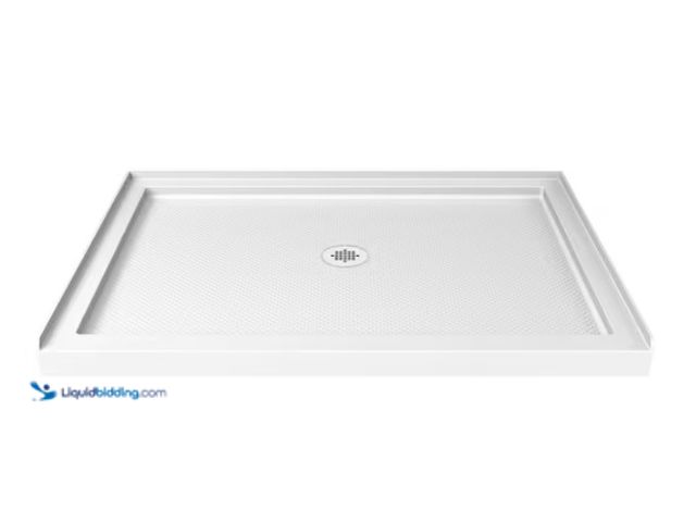 Lot 49-1591865 - Dreamline Slim Line 42 in. L x 48 in. W x 2 3/4 in. H Alcove Single Threshold Shower Pan Base with C...