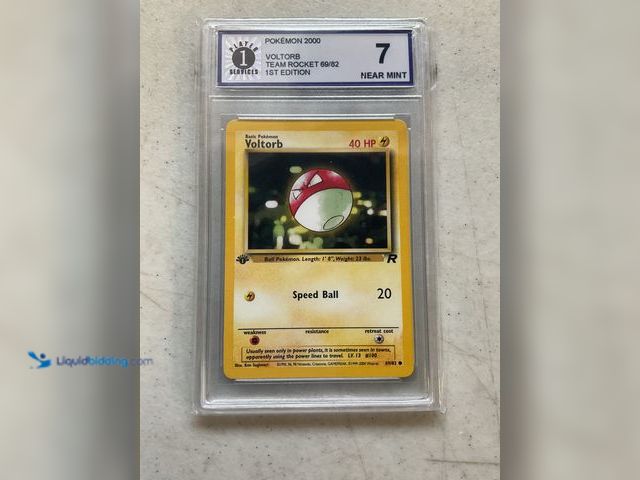 Lot 49-1505272 - COLLECTIBLE WOW GRADED CARD! POKEMON 2000 VOLTORB TEAM ROCKET 69/82 1ST EDITION PLAYER 1 SERVICES GR...