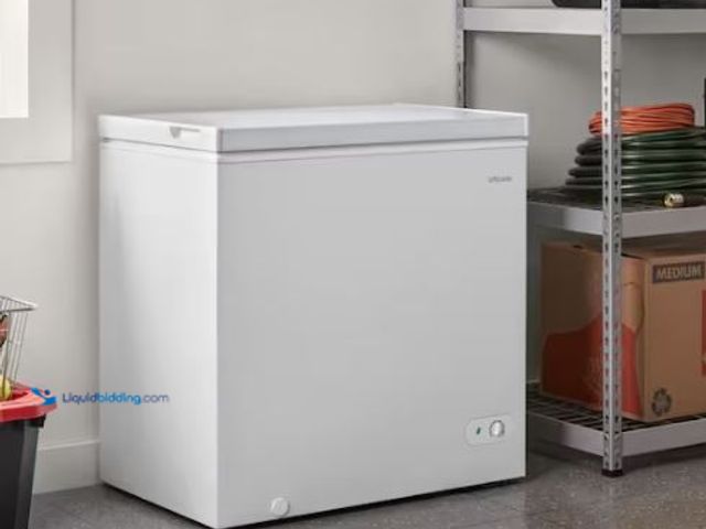 Lot 49-1549472 - Vissani 7.0 cu. ft. Manual Defrost Chest Freezer with LED Light in White Garage Ready, Model # HMCF7...