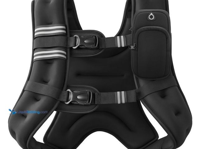 Lot 49-1574996 - ZELUS 20-30 lb. Weighted Vest, Weight Vest with Reflective Stripe for Workout, Strength Training, Ru...