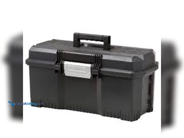 Lot 49-5485579 - DEWALT 24 in. D Resin 1-Touch Hand Tool Box. Model # DWST24082. Unused with scuffs and scratches