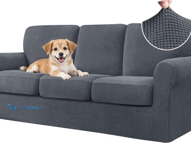 Lot 49-5463590 - CHUN YI 7 Piece Couch Covers Sofa Covers Washable, Stretch Sofa Slipcovers for 3 Cushion Couch with ...