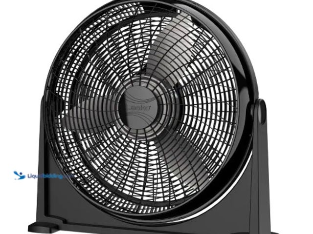 Lot 49-1516549 - Lasko 20 in. 3 Speed Air Circulator Floor Fan for Home in Black with Wall Mount Option, Full Range P...