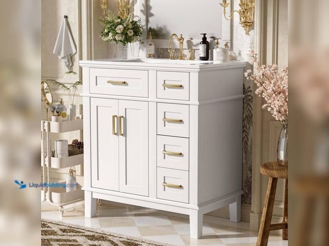 Lot 49-5477742 - Bezeit
30 in. Single Sink White Bath Vanity with White Ceramic Top (Self Assembly Needed) Unused