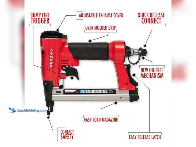 Lot 49-3616639 - Arrow PT50 Pneumatic Staple Gun - Unused , has attachments , unable to test SKU # 1002062234  Ref#BI...