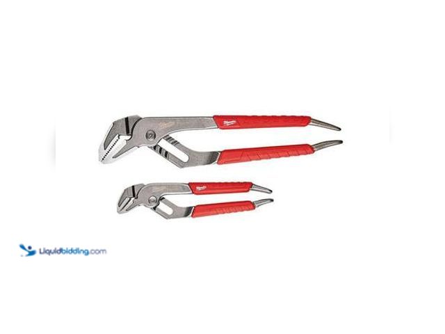 Lot 49-3565279 - Milwaukee 6 in. and 10 in. Straight-Jaw Pliers Set (2-Piece) Model # 48-22-6330 unused