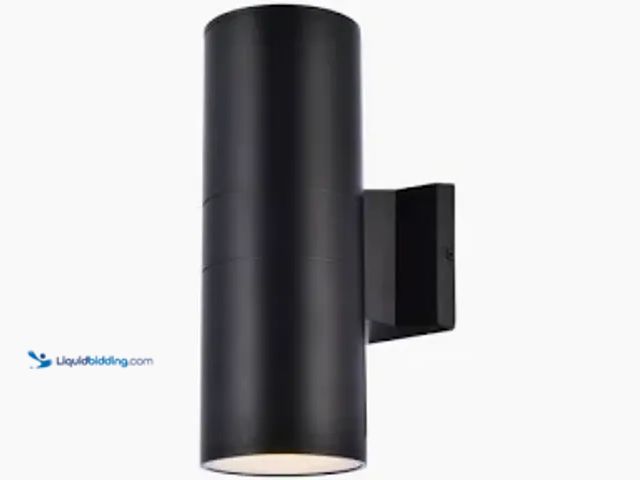 Lot 49-3564265 - Lighting Cylinder Collection 5" Antique Bronze Modern Outdoor Wall Lantern Cylinder Light Up and Dow...
